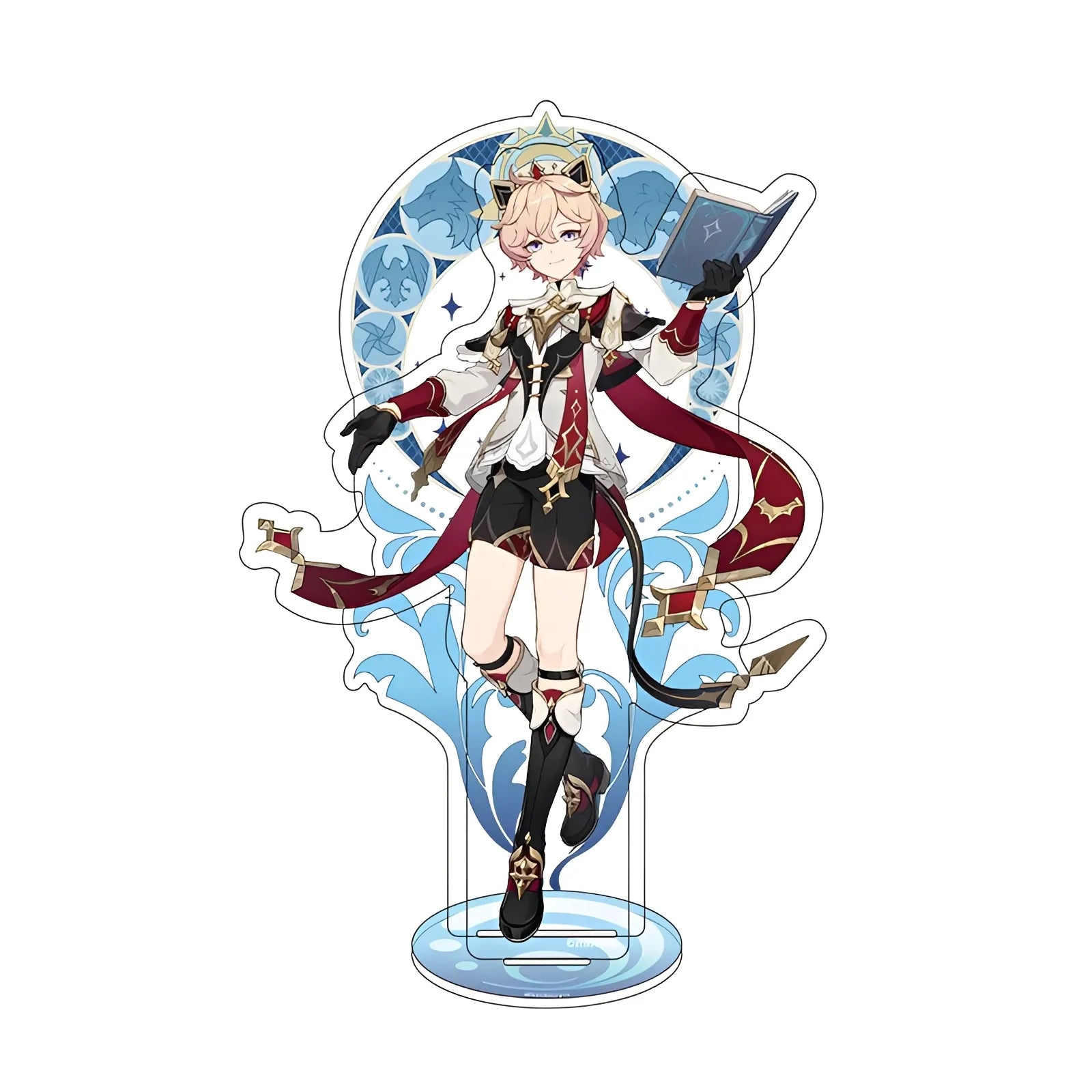 Official Genshin Impact Dahlia merchandise collection featuring figures, acrylic stands, badges, keychains, and plush toys