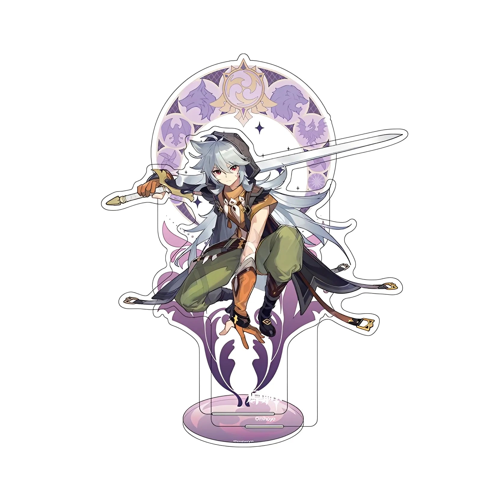 Official Genshin Impact Razor merchandise featuring figures, acrylic stands, badges, keychains, plush toys, and officially released collectibles.