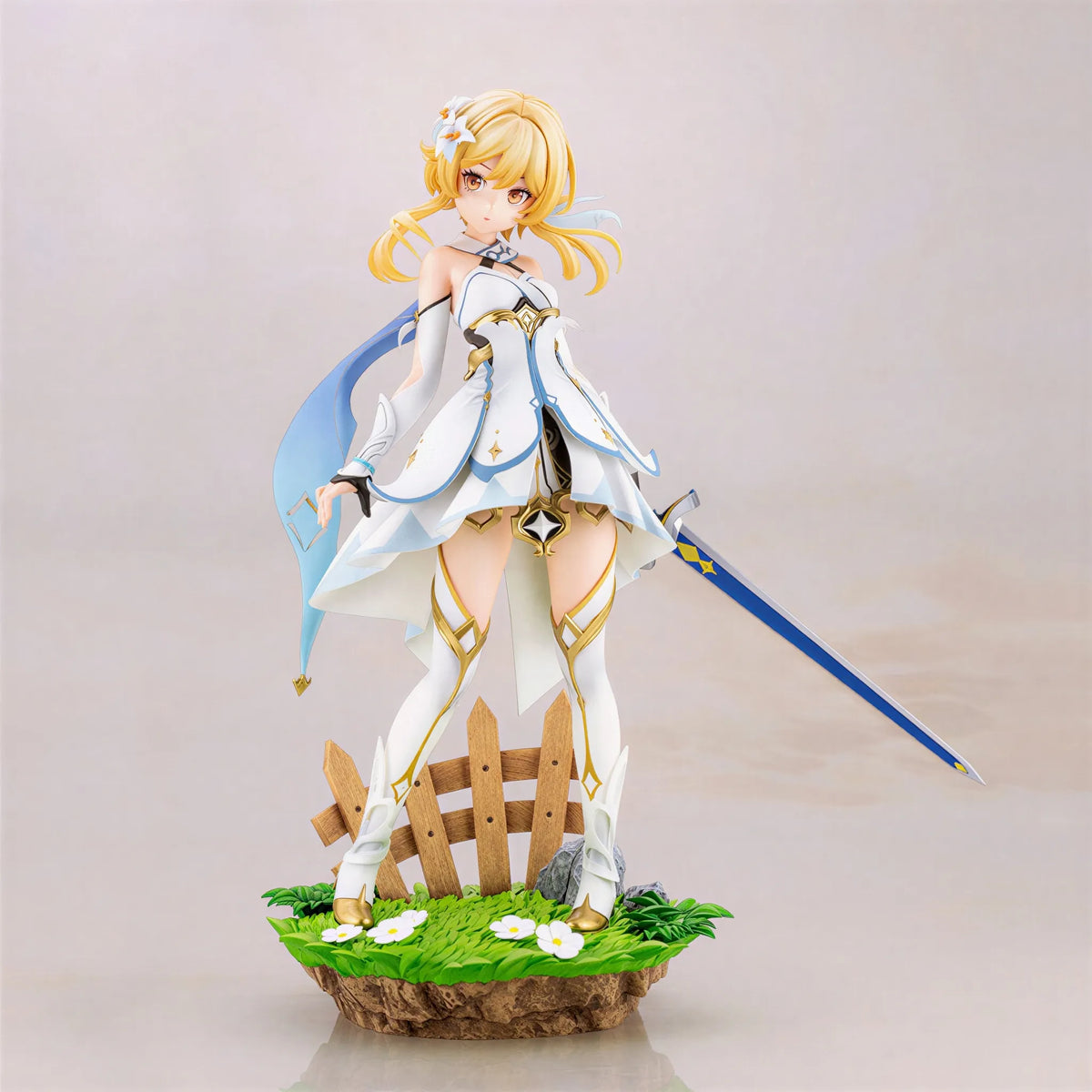 Lumine Genshin Impact merch and collectibles featuring a Traveler figure