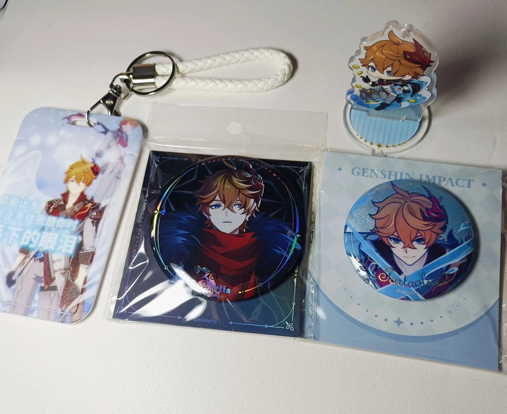 Genshin Impact Skirk & Tartaglia Character Badge