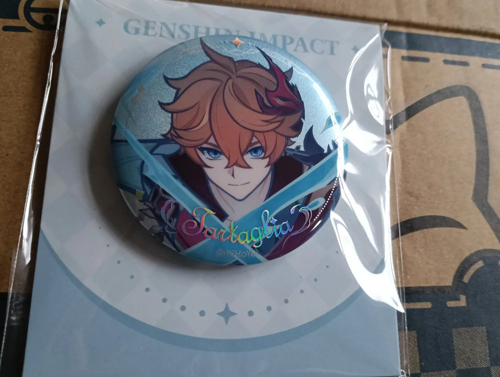 Genshin Impact Skirk & Tartaglia Character Badge