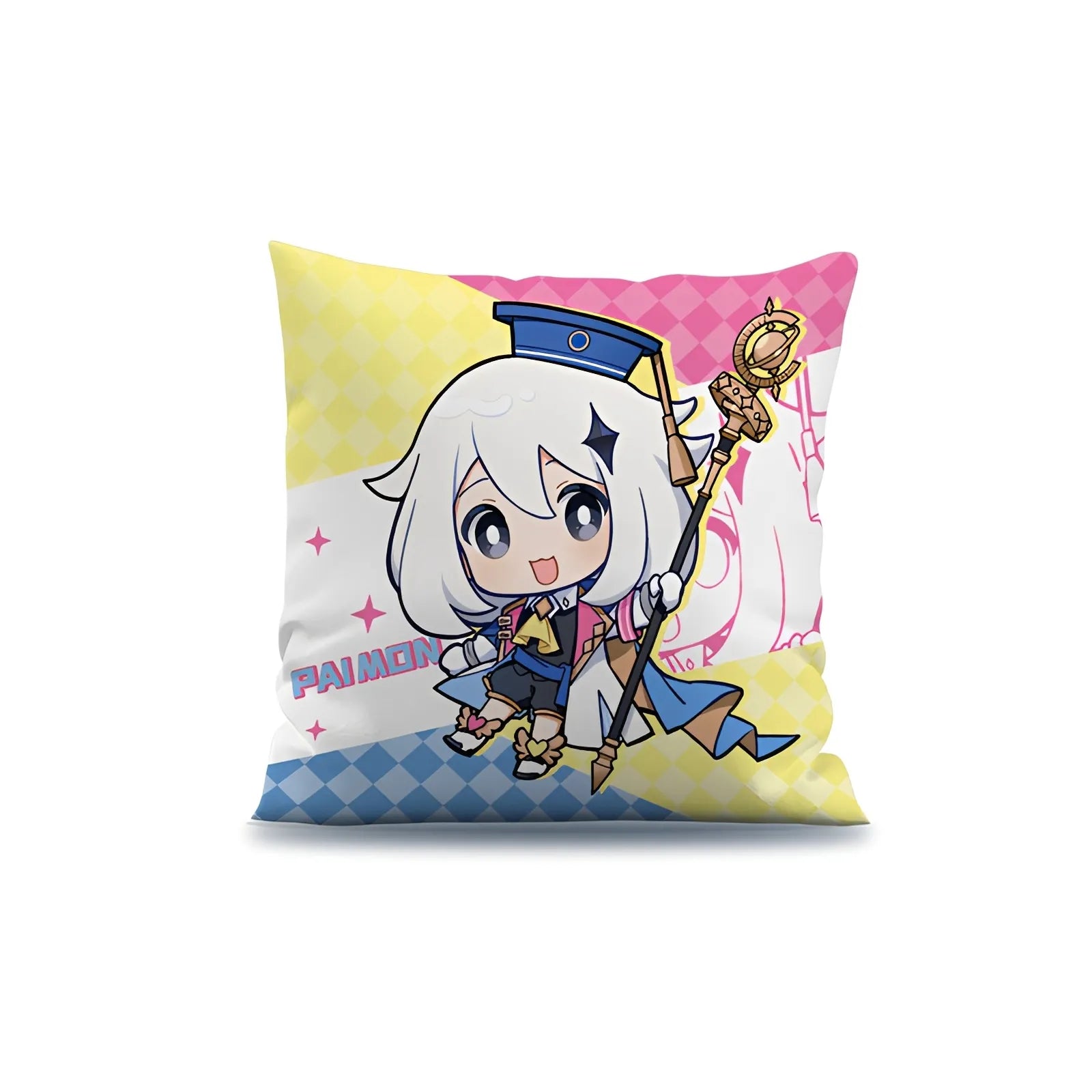 Genshin Impact Paimon pillow exhibition series chibi design soft cushion