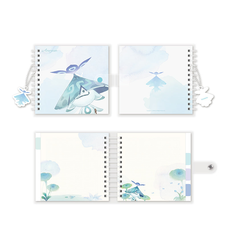 Genshin Impact Aranara Ararycan notebook blue theme spiral notebook square format