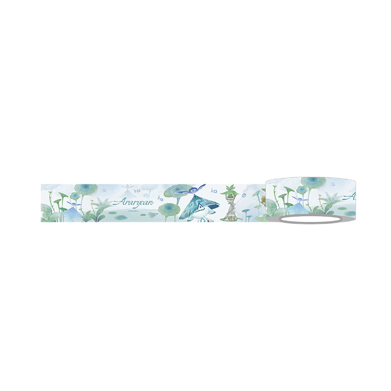 Genshin Impact Aranara Ararycan washi tape blue botanical style decorative tape