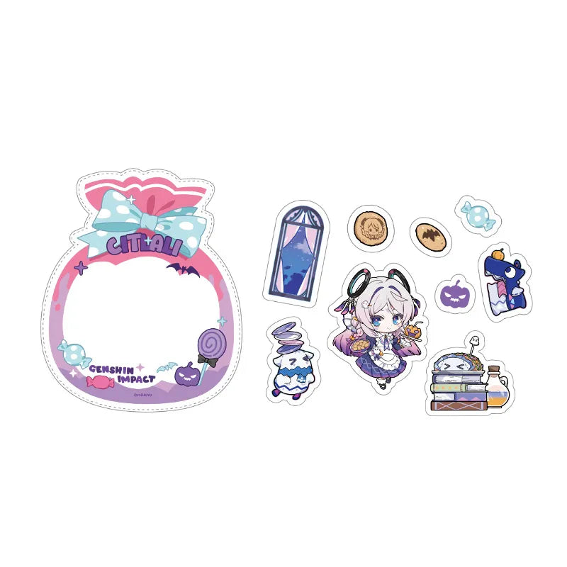 Genshin Impact Citlali Immernachtreich Reverie Series sticker set featuring themed character stickers