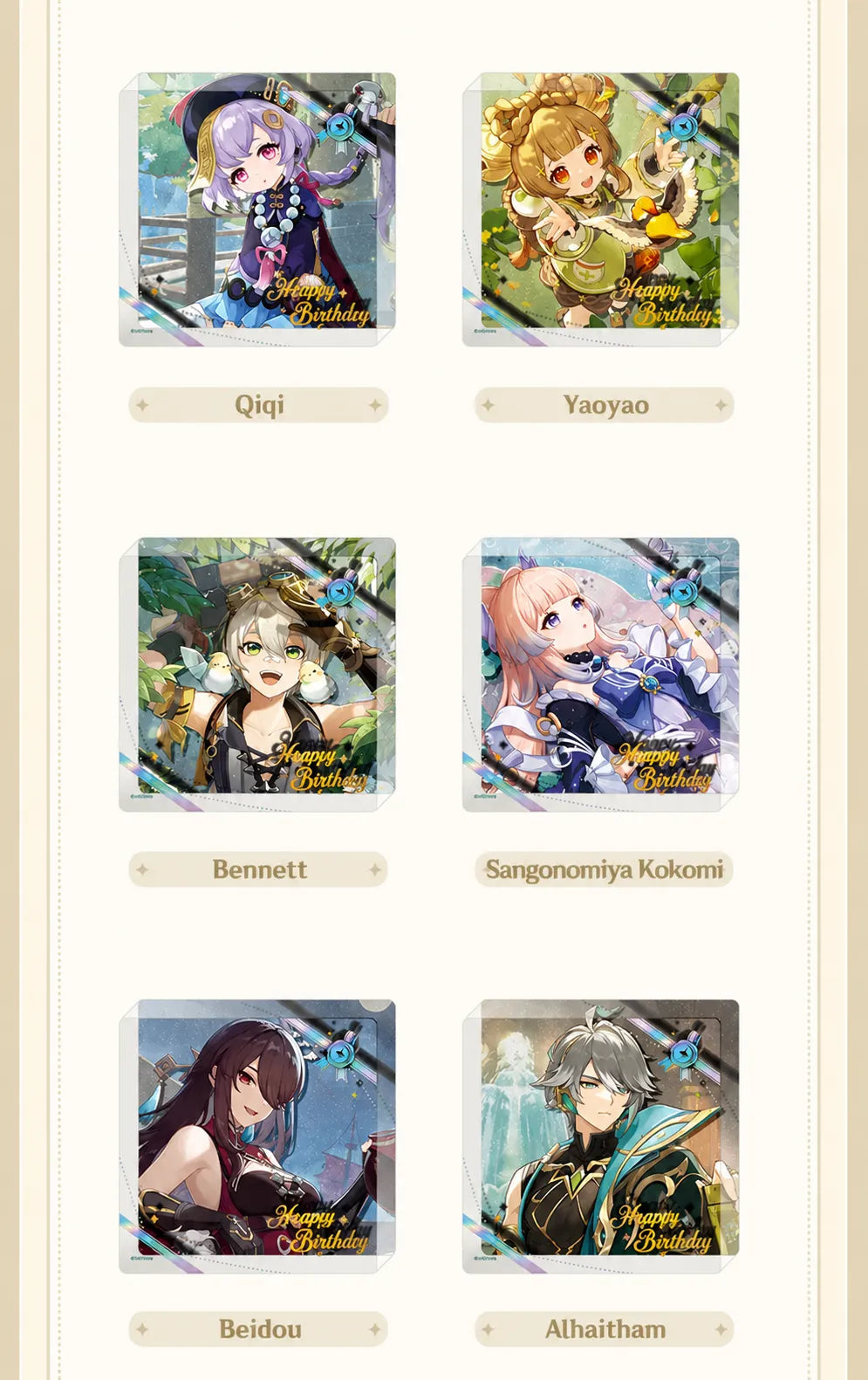 Premium Acrylic Character Coaster from Day of Destiny Series