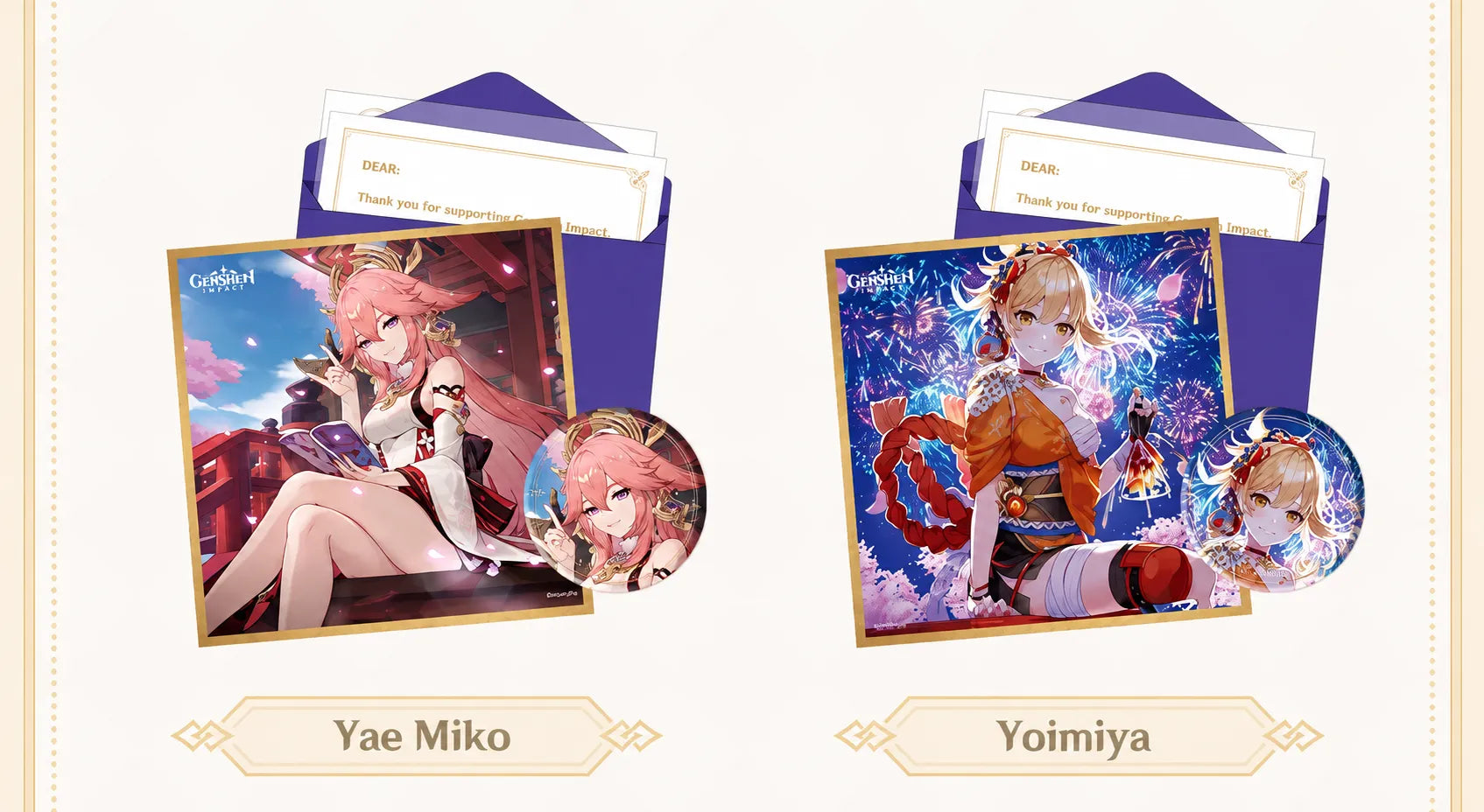 Day of Destiny Inazuma City Gift Box Set Letter Set and Shikishi Art Board Details