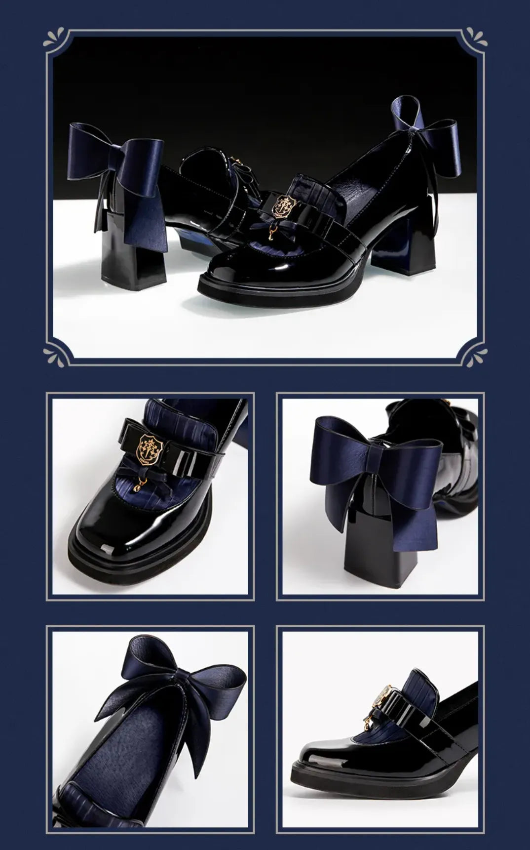 Furina themed loafers worn by model