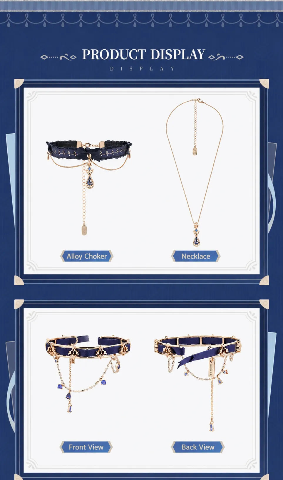 Furina Themed Impression Series Necklace and Bracelet Collection Details and Accessories Showcase