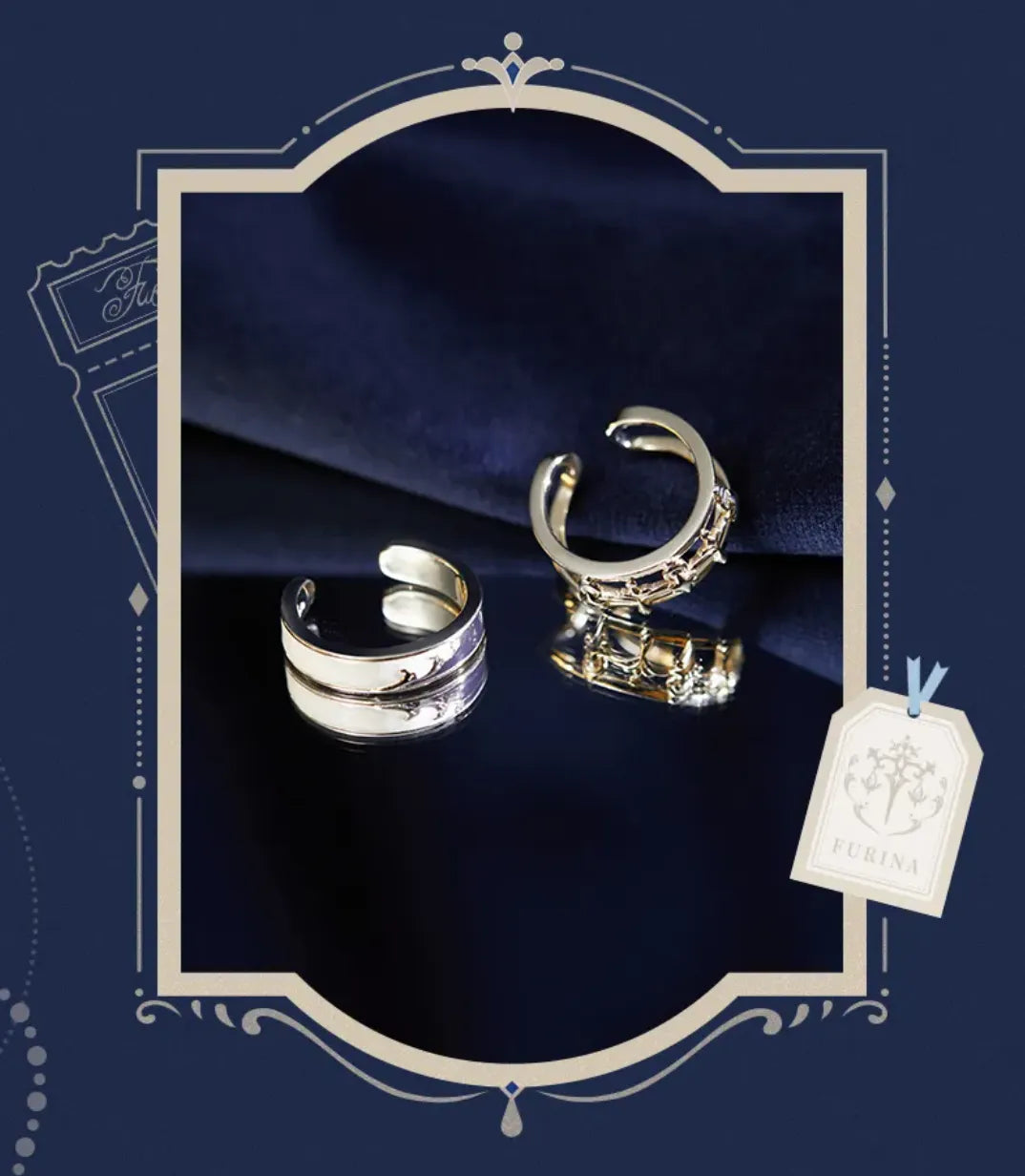 Crown Stackable Ring separated ring structure display