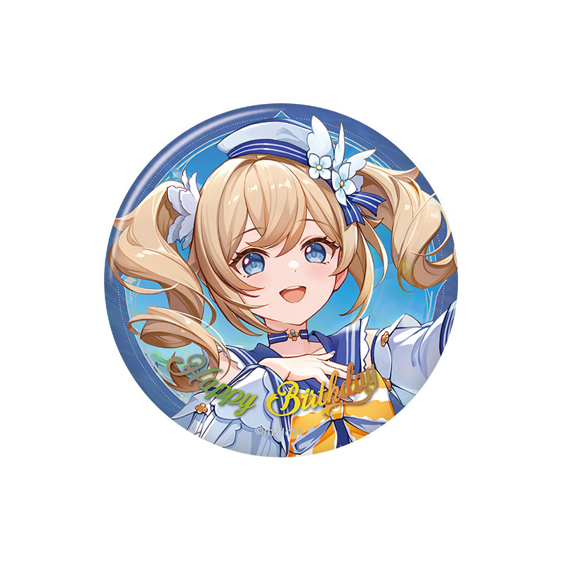 Genshin Impact birthday series badge Barbara character round tinplate pin