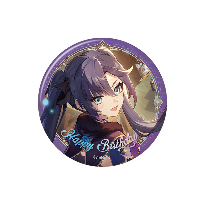 Genshin Impact birthday series badge Mona character round tinplate pin