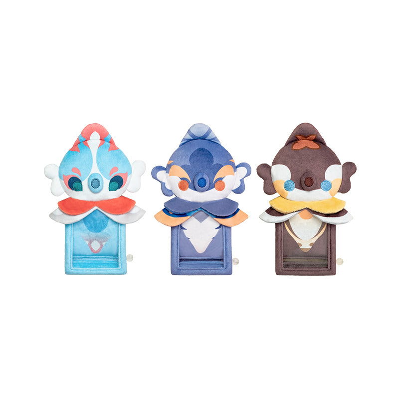 Genshin Impact Bubbler Seahorse plush card holder keychain blue purple brown full collection
