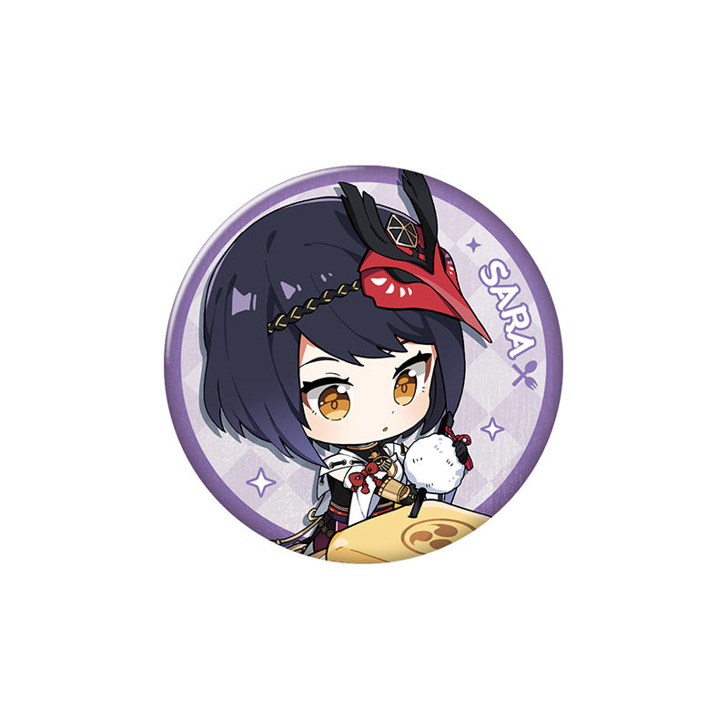 Genshin Impact Flavorful Party Series Kujou Sara character badge chibi design collectible pin