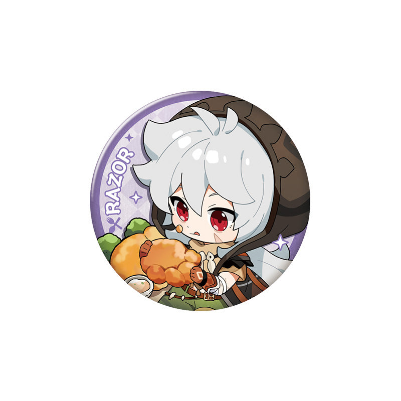 Genshin Impact Flavorful Party Series Razor character badge chibi design collectible pin