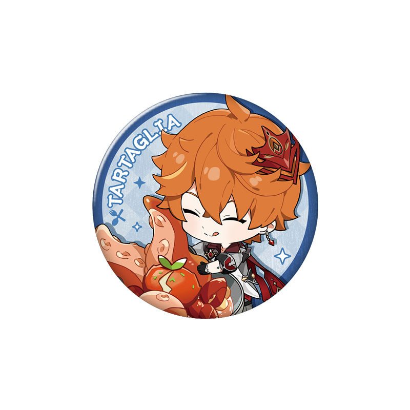 Genshin Impact Flavorful Party Series Tartaglia character badge chibi design collectible pin