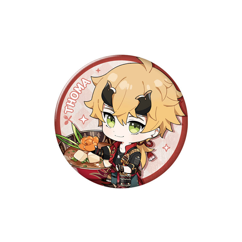 Genshin Impact Flavorful Party Series Thoma character badge chibi design collectible pin