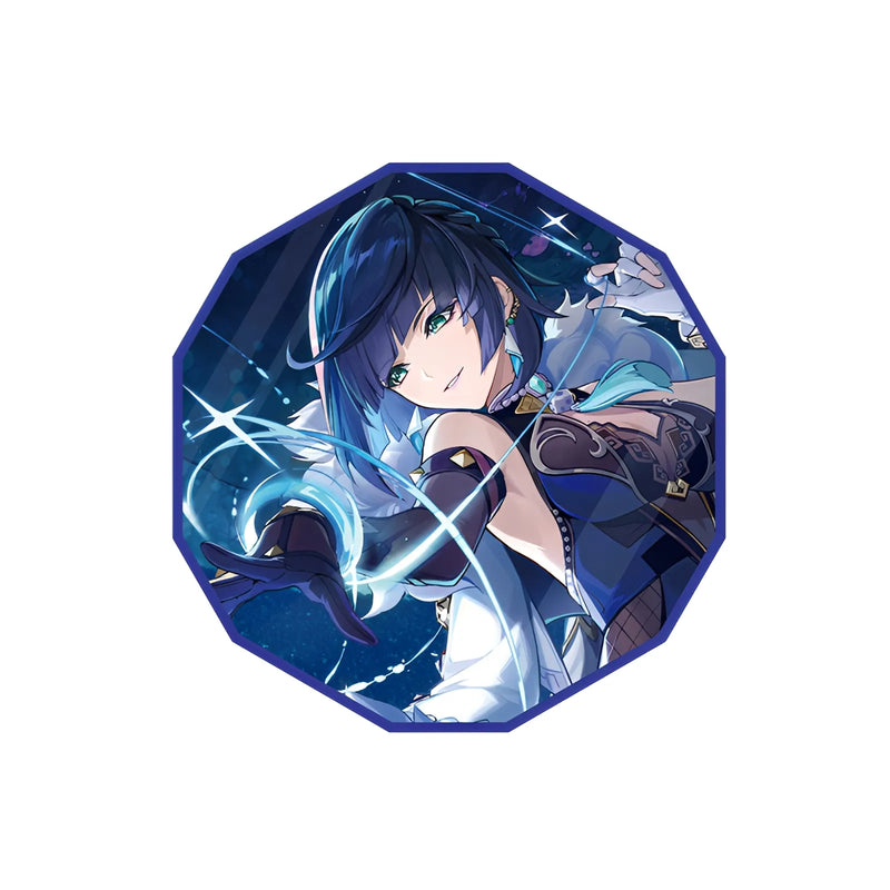 Genshin Impact Yelan flowing sand coaster acrylic liquid motion display front view