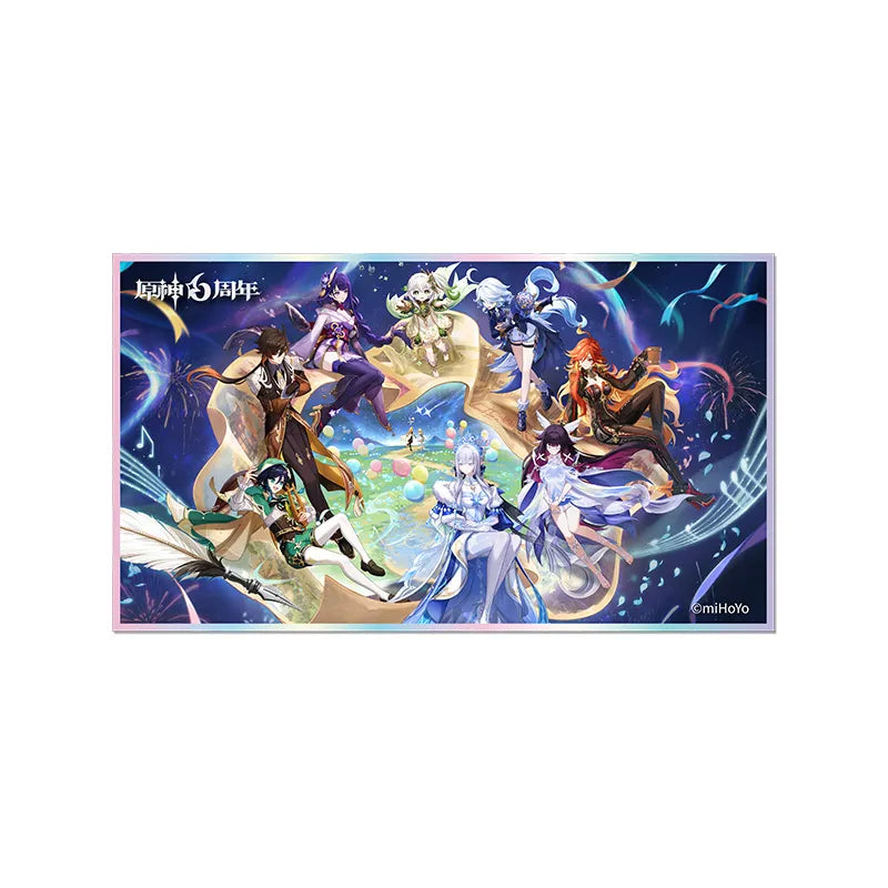 Genshin Impact 6th Anniversary Celebration Character Shikishi featuring eight characters