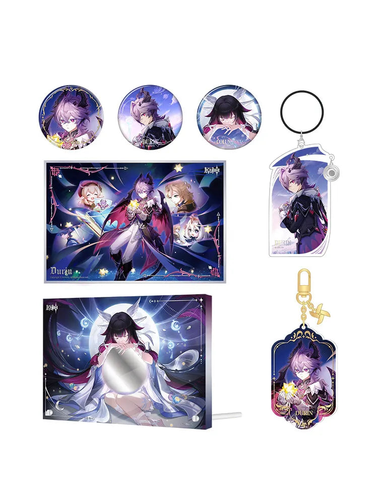 Genshin Impact A Nocturne of the Far North Series merchandise featuring Columbina and Durin collectibles
