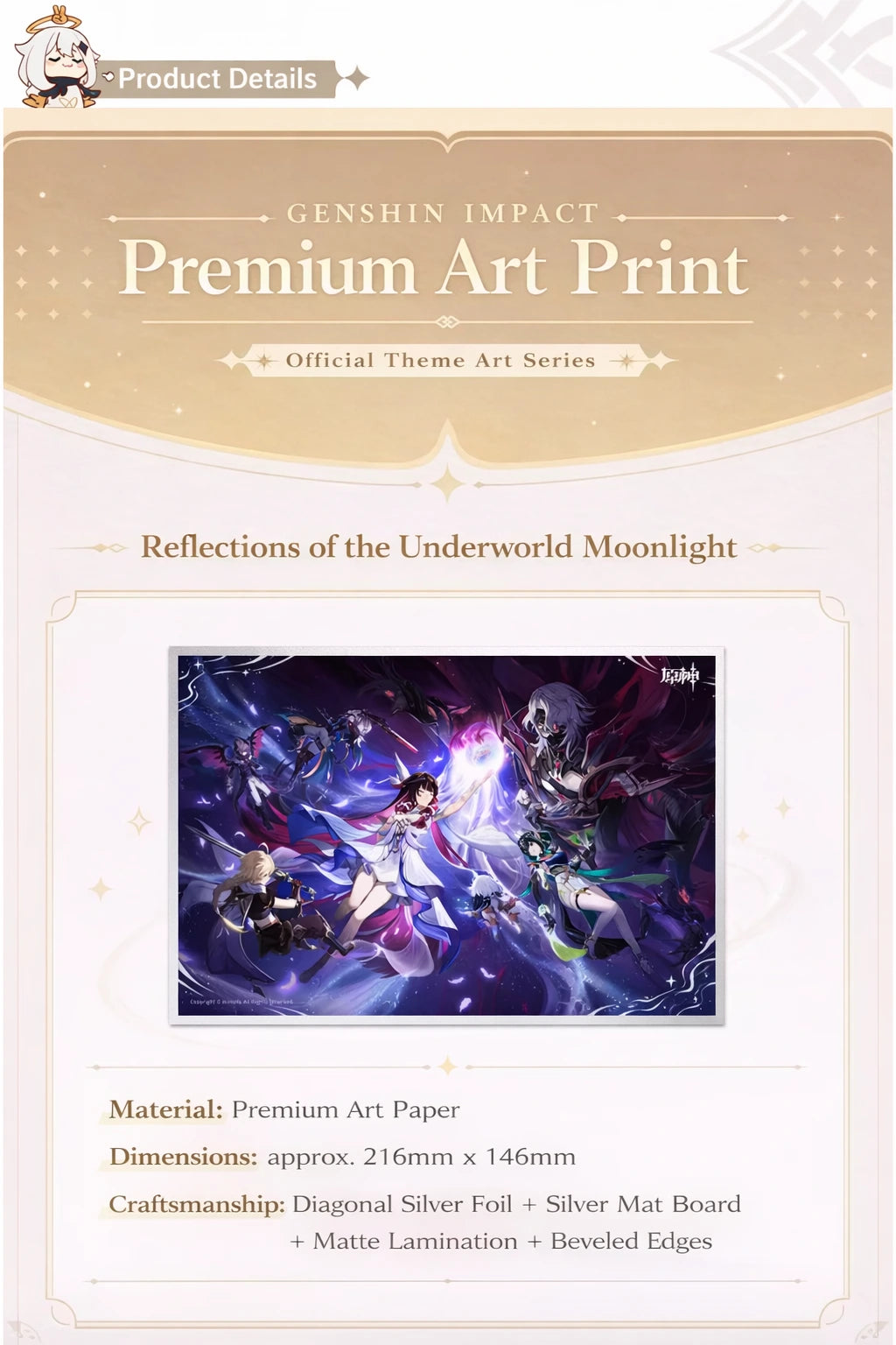 Genshin Impact acrylic art print theme series product details material and design showcase