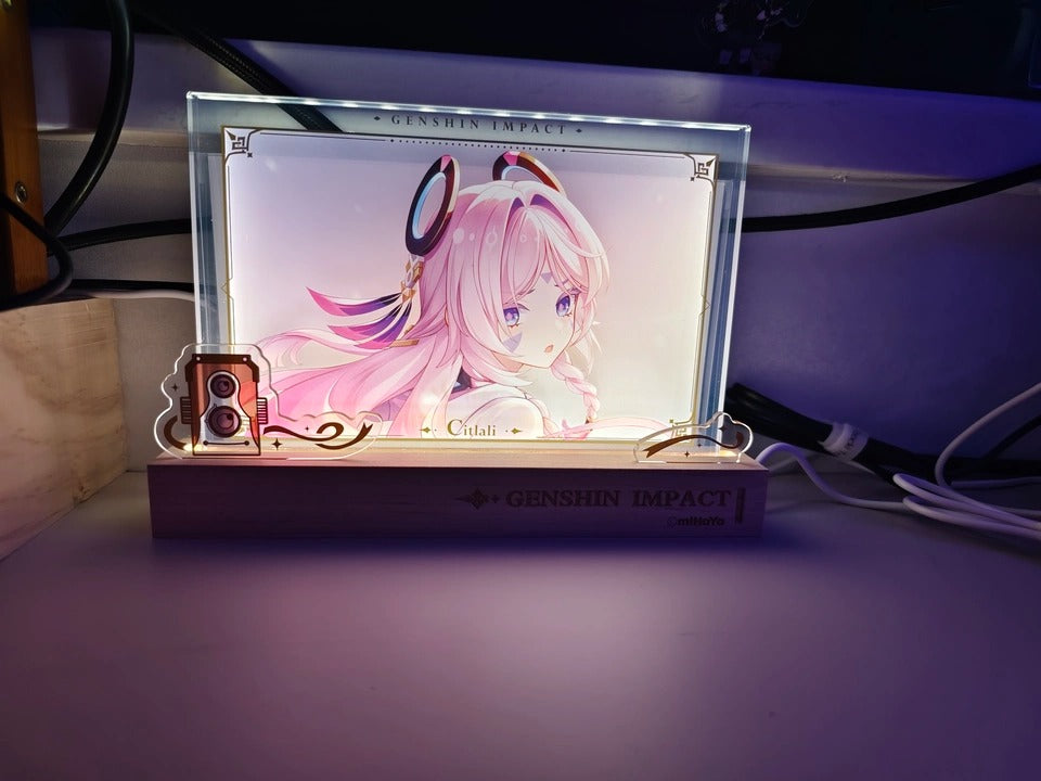 Genshin Impact Acrylic PV Series Framed Artwork Display