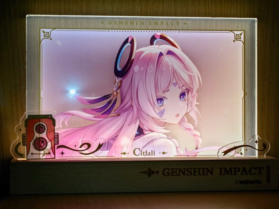 Genshin Impact Acrylic PV Series Framed Artwork Display