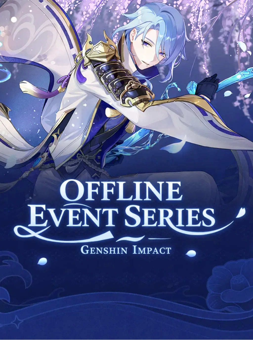 Genshin Impact acrylic stamp print effect Kamisato Ayato chibi illustration detail