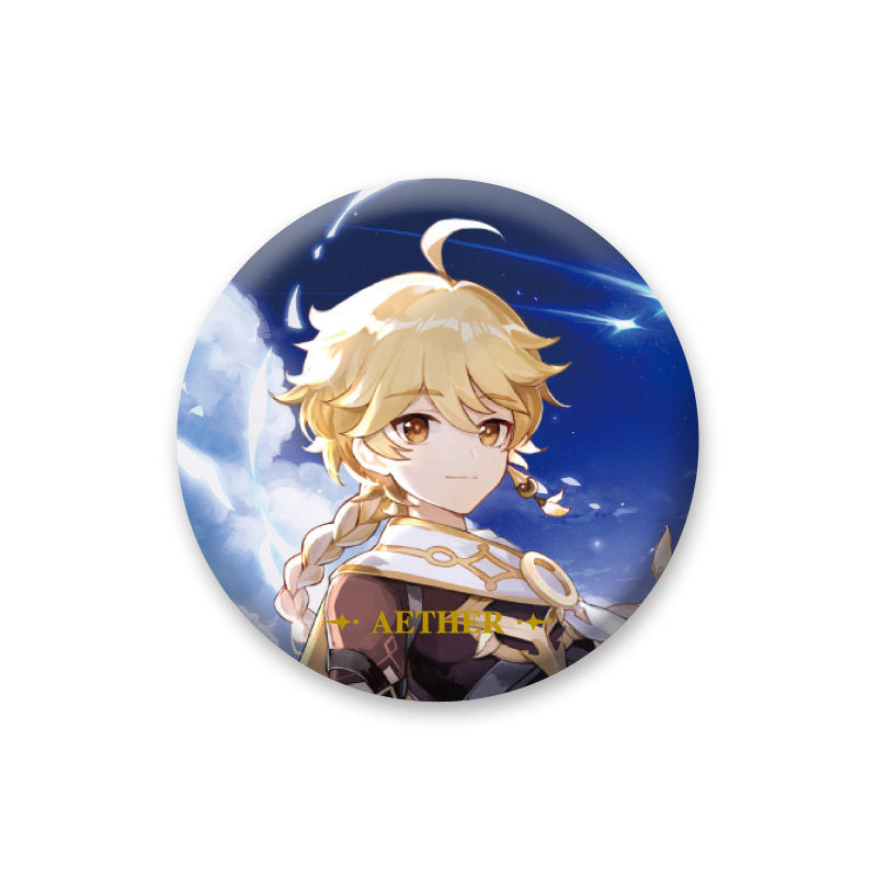 Genshin Impact Aether character badge anime collectible pin