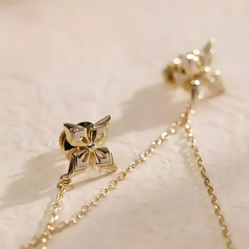 Close-up of Albedo Theme Impression brooch chain detail from Genshin Impact, showing delicate gold-tone chains and star-shaped charm