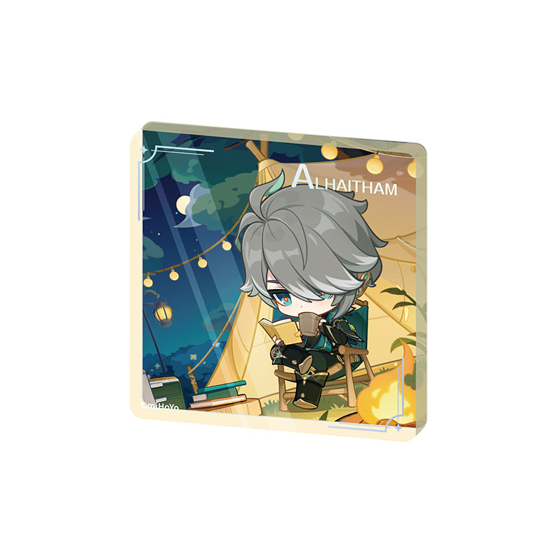 Genshin Impact Alhaitham offline store series chibi acrylic standee thick display figure character design