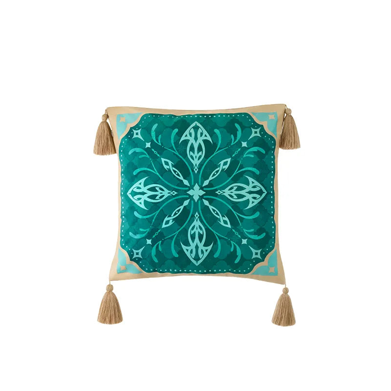 Genshin Impact Alhaitham Resplendent Feast pillow and air-conditioning blanket set featuring elegant teal themed character design