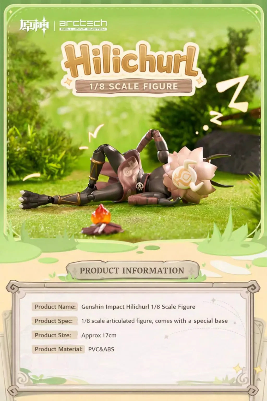 Genshin Impact Hilichurl 1/8 scale articulated figure product specifications size material details