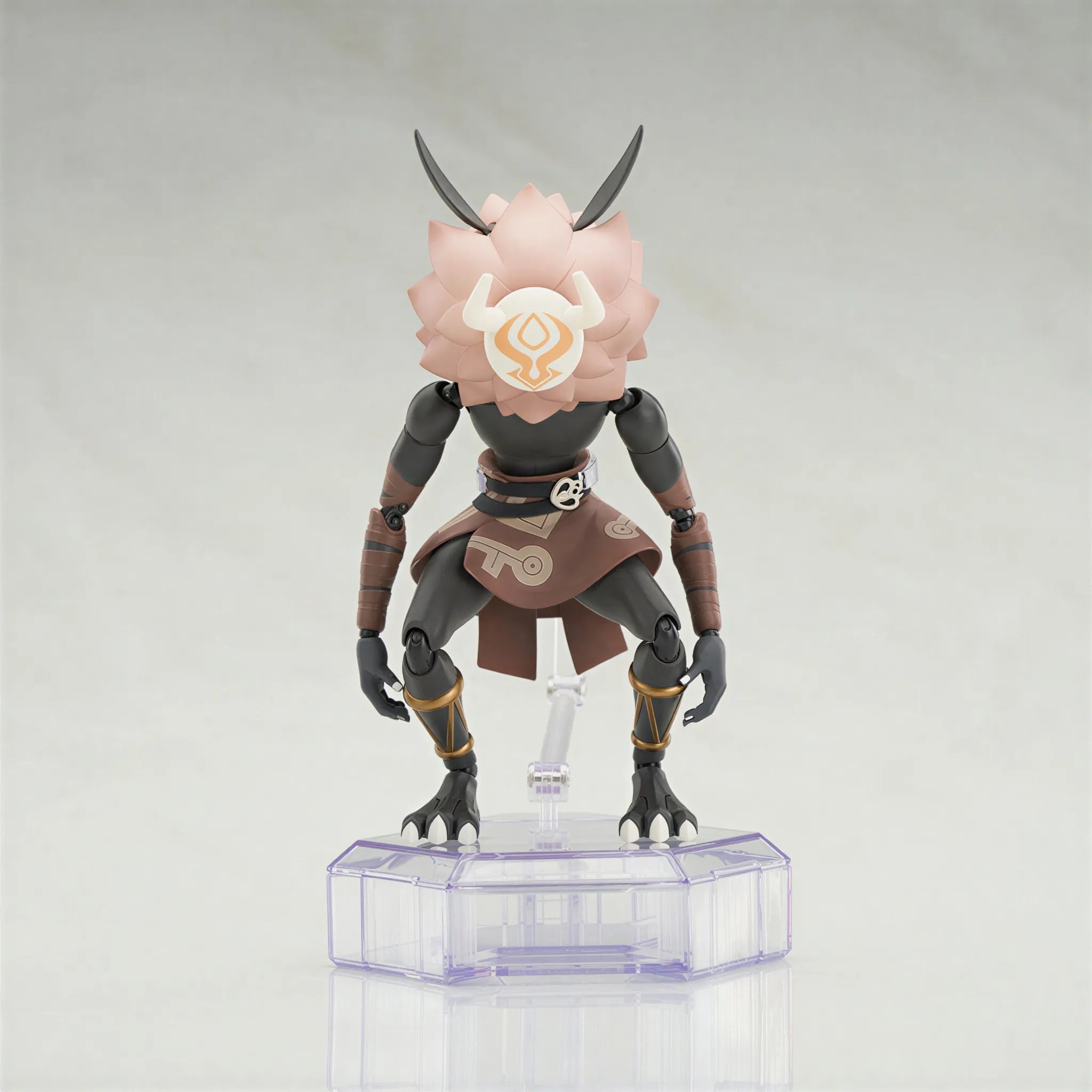 Genshin Impact Hilichurl figure display scene with campfire environment