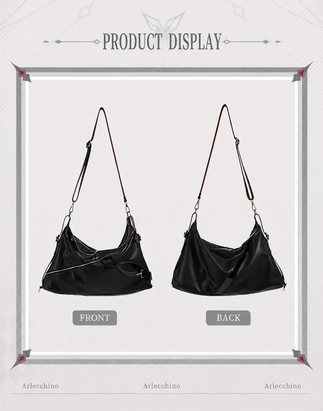 Arlecchino Impression Series crossbody bag design details