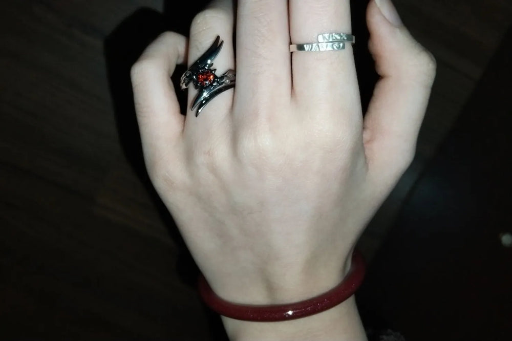 Genshin Impact Arlecchino Themed Impression Series Necklace & Ring Set