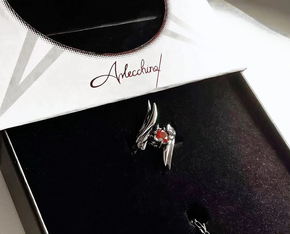 Genshin Impact Arlecchino Themed Impression Series Necklace & Ring Set