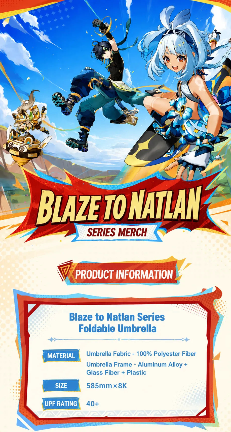 Genshin Impact Blaze to Natlan Series umbrella material and UV protection detail showcase