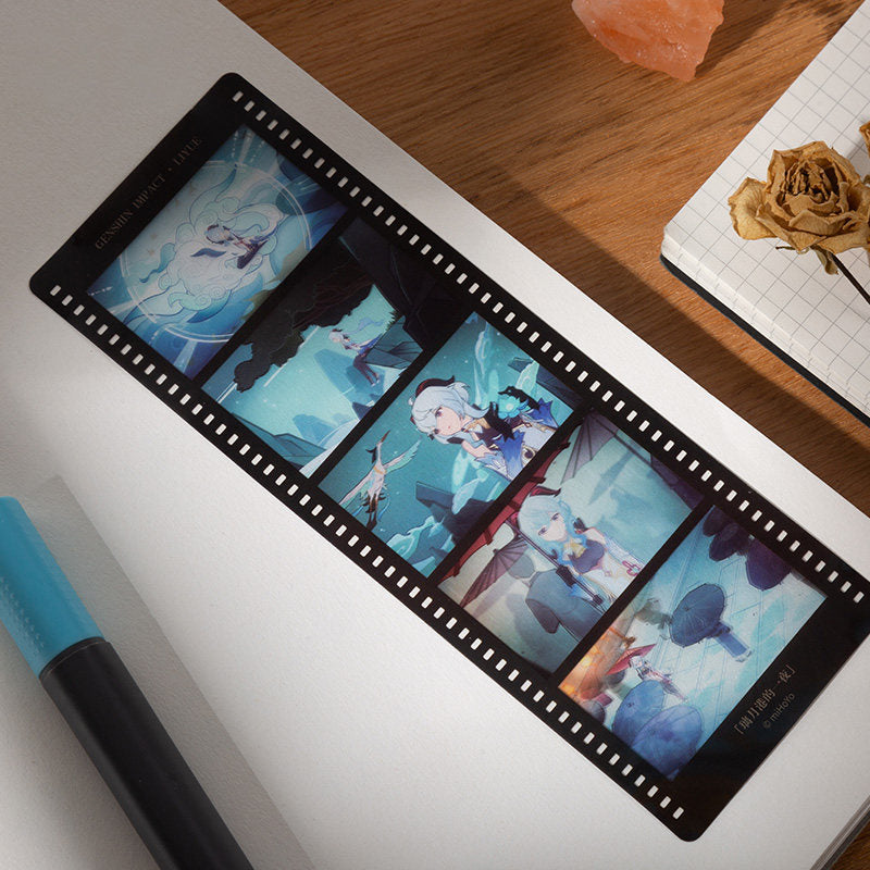 Genshin Impact Liyue bookmark set cinematic artwork jade and geo themed scenes