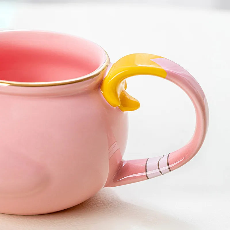 Side view of Genshin Impact Cacucu ceramic mug