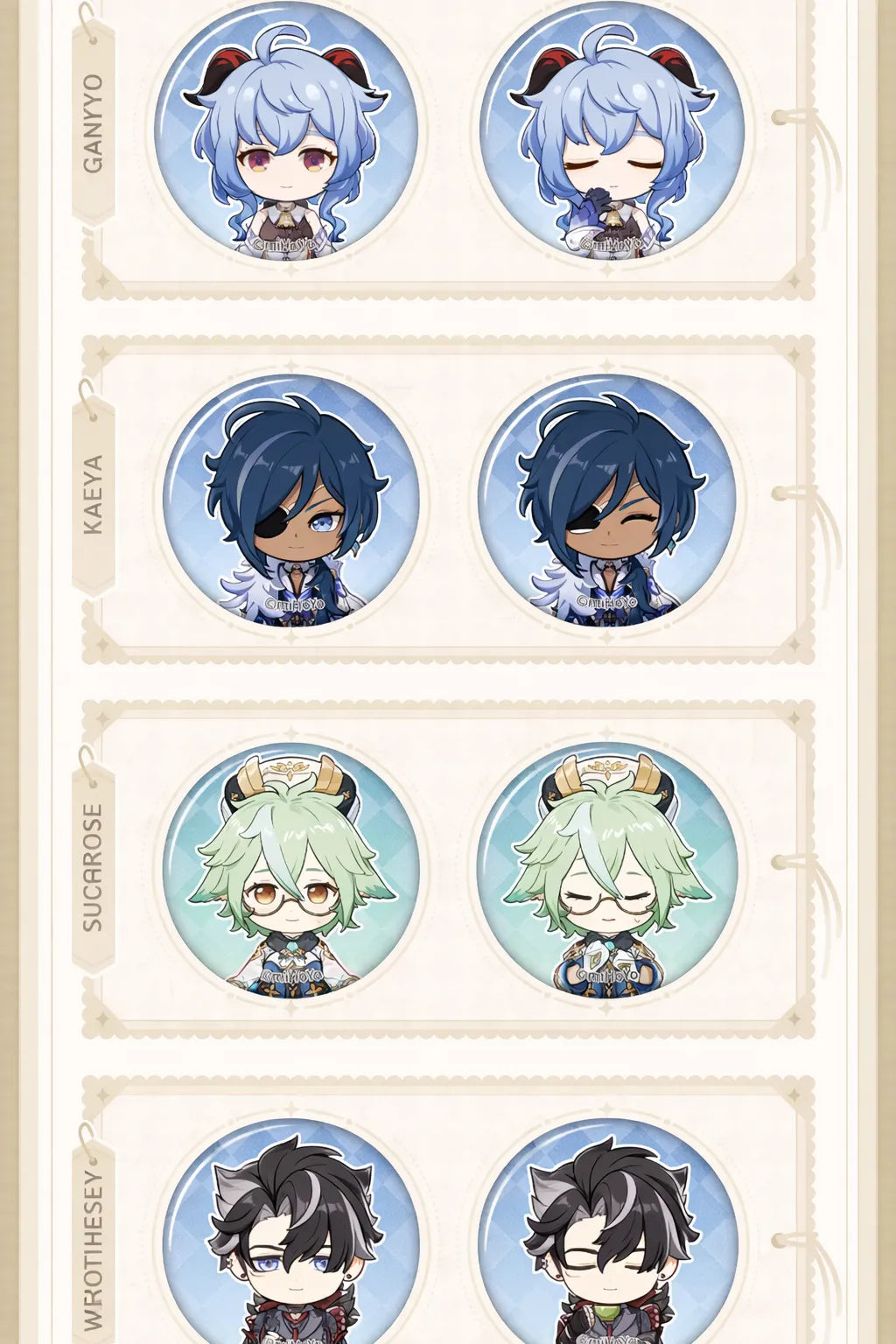 Badge backside pin structure and finish