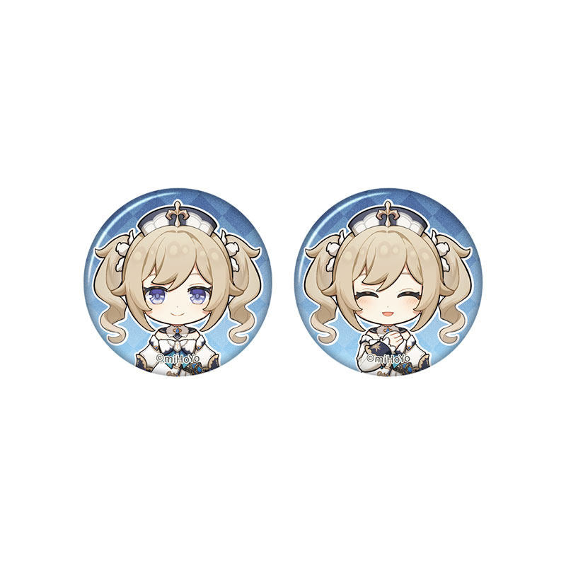 Genshin Impact Barbara chibi badge from Captured Moments series