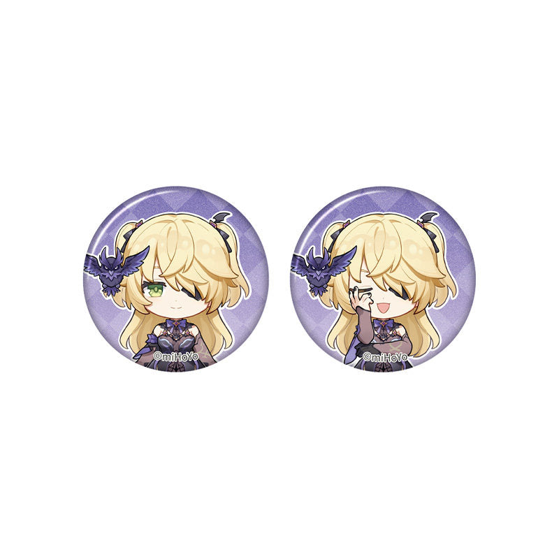 Genshin Impact Fischl chibi badge from Captured Moments series