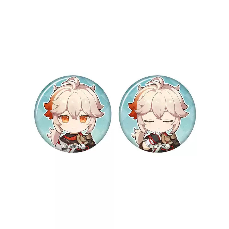 Genshin Impact Kaedehara Kazuha chibi badge from Captured Moments series