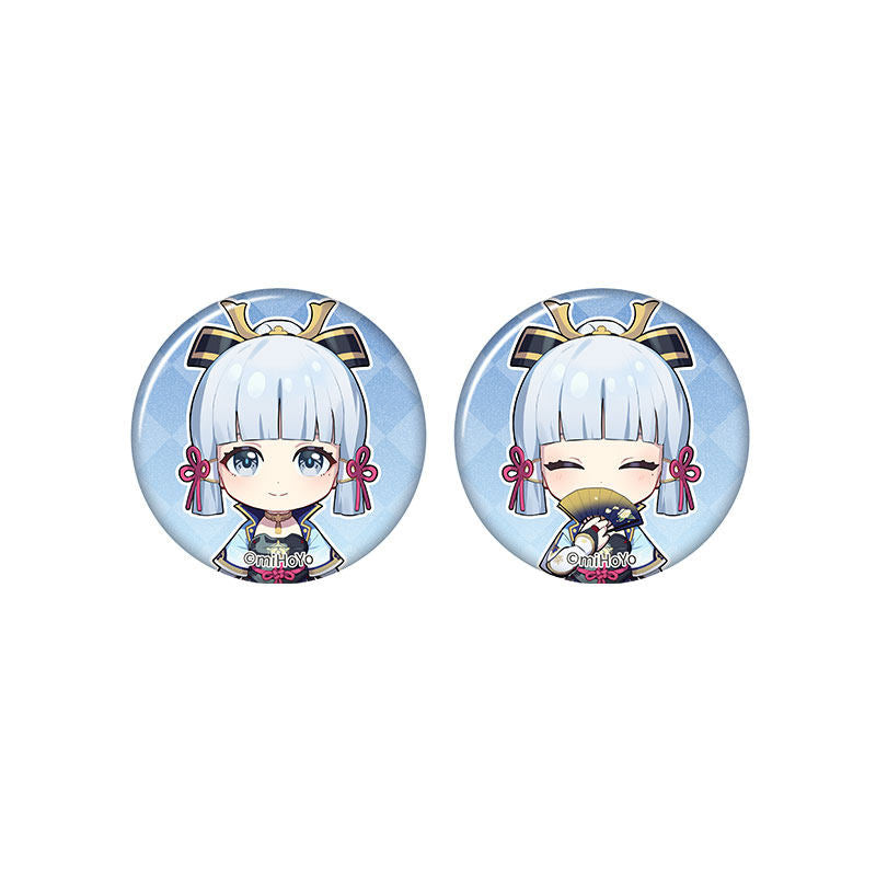 Genshin Impact Kamisato Ayaka chibi badge from Captured Moments series