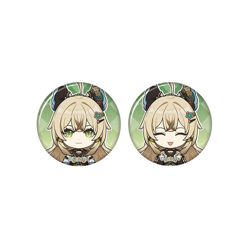 Genshin Impact Kirara chibi badge from Captured Moments series