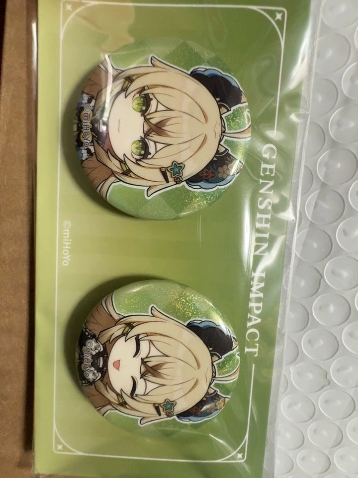 Genshin Impact Captured Moments Badge Set mit Chibi Charakteren