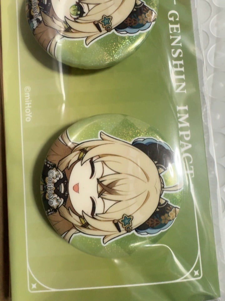 Genshin Impact Captured Moments Badge Set mit Chibi Charakteren