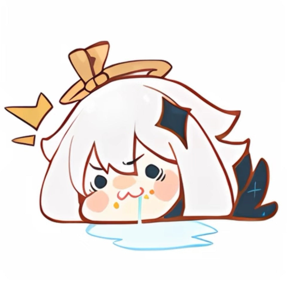 Genshin Impact Captured Moments Badge Set mit Chibi Charakteren
