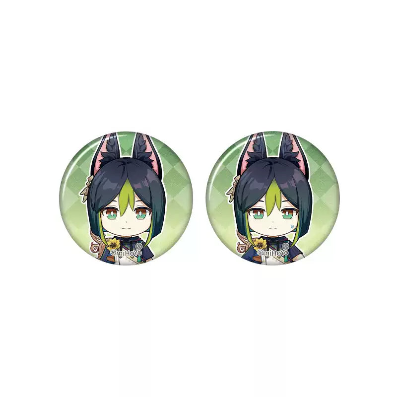 Genshin Impact Tighnari chibi badge from Captured Moments series